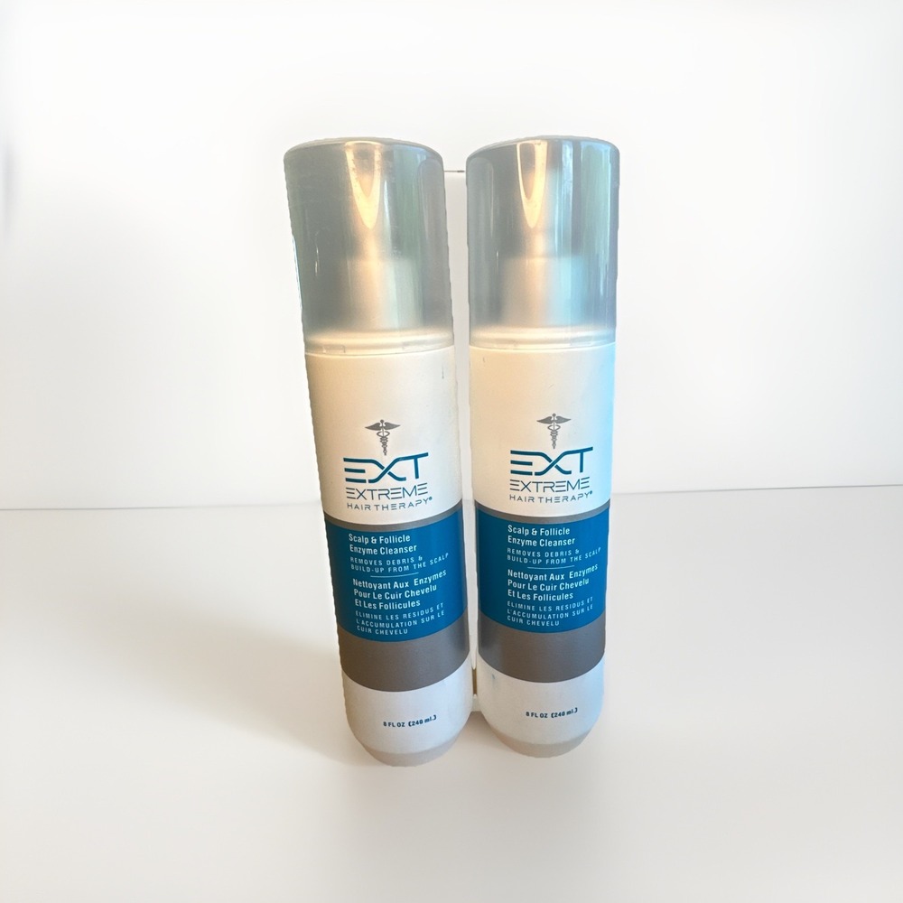 ✅️ EXT Extreme Hair Therapy Scalp & Follicle Enzyme Cleanser NEW 8oz (Two Pack)